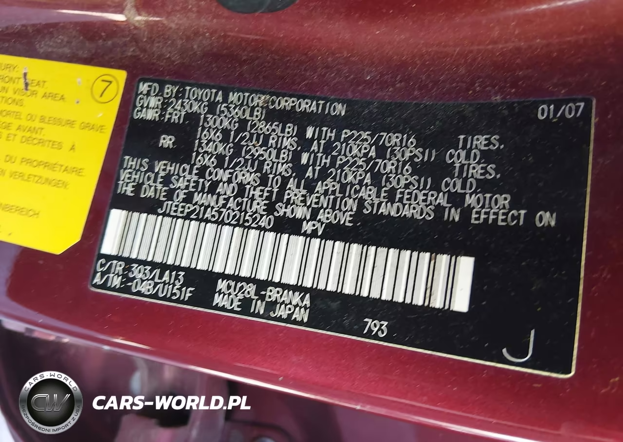 2007 Toyota Highlander V6 VIN:JTEEP21A570215240 - 9