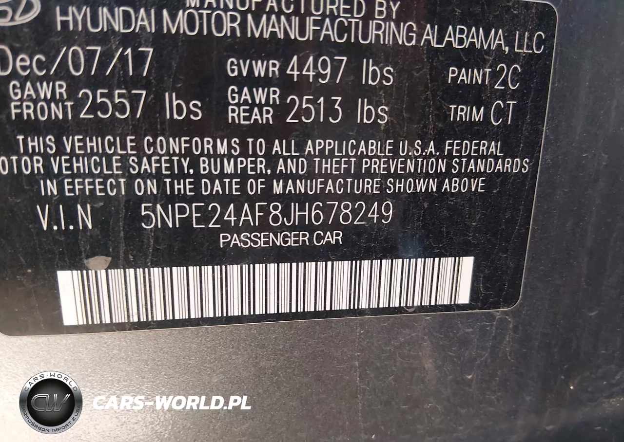 2018 Hyundai Sonata Se VIN:5NPE24AF8JH678249 - 9