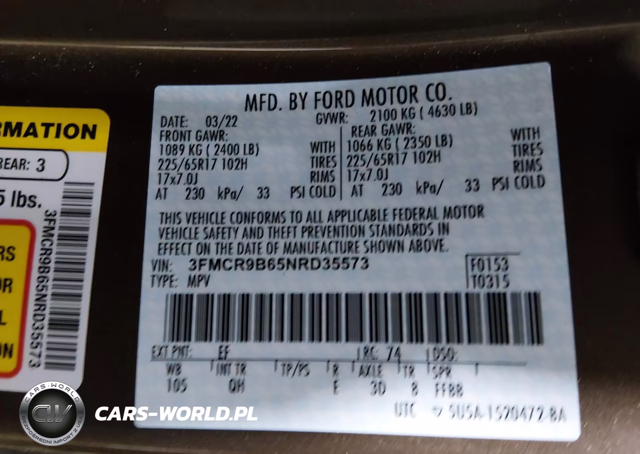 2022 Ford Bronco Sport Big Bend VIN:3FMCR9B65NRD35573 - 9