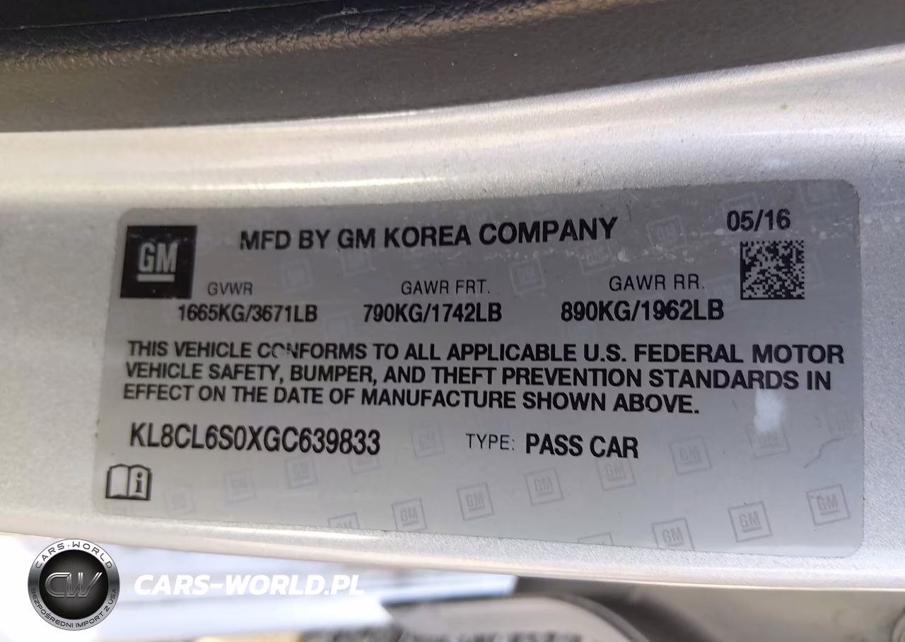 2016 Chevrolet Spark Ev 2Lt VIN:KL8CL6S0XGC639833 - 9