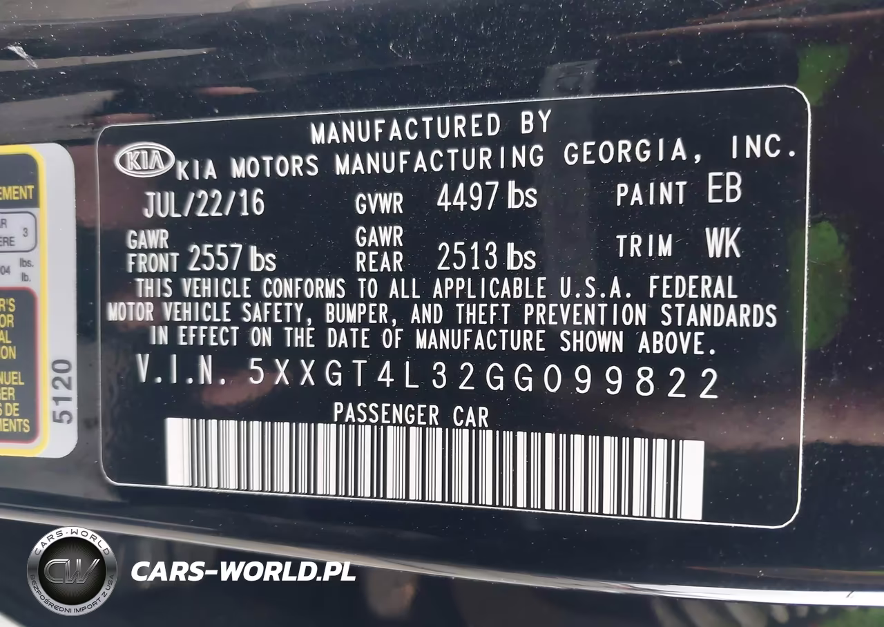 2016 Kia Optima Lx VIN:5XXGT4L32GG099822 - 9