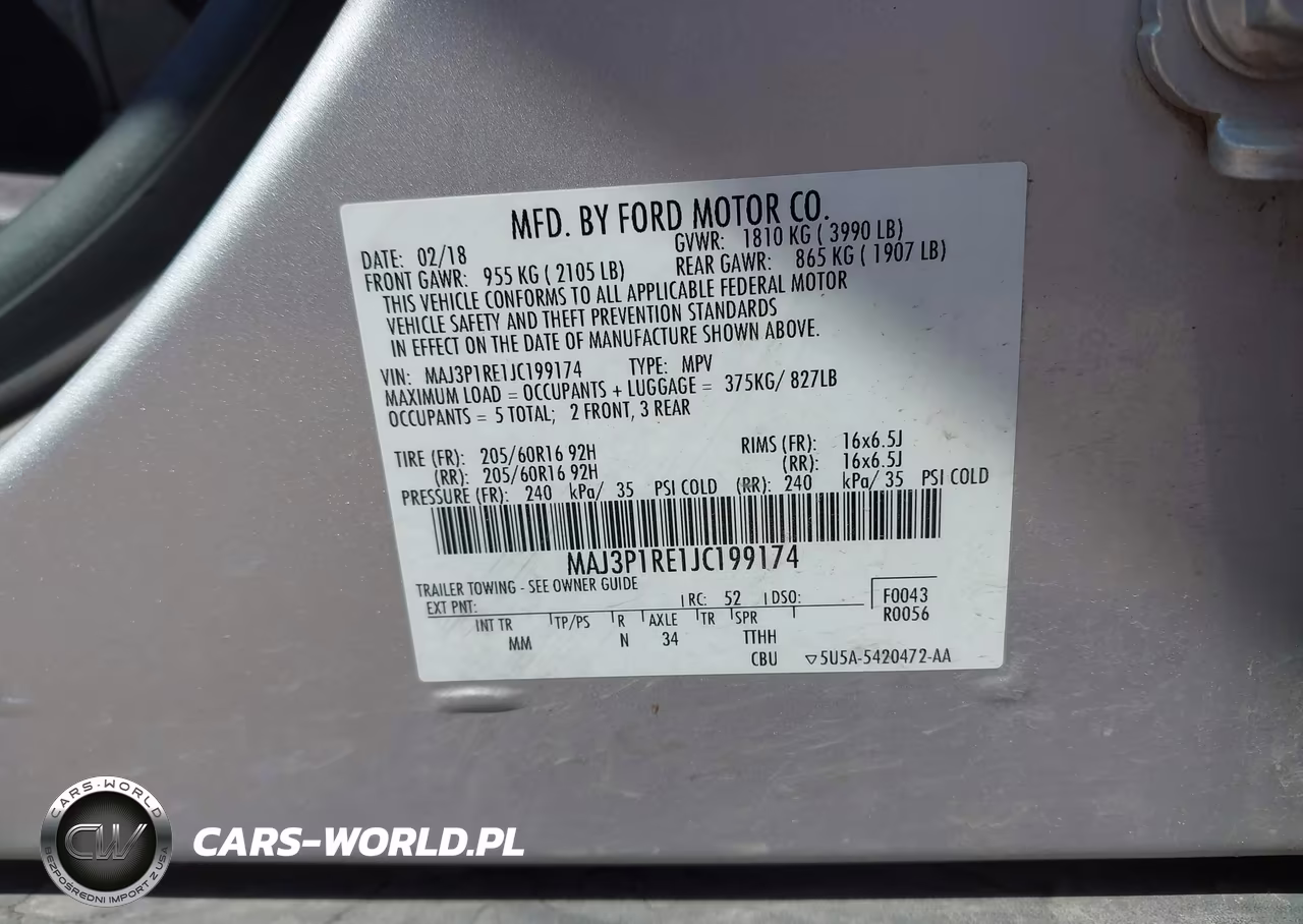 2018 Ford Ecosport S VIN:MAJ3P1RE1JC199174 - 9