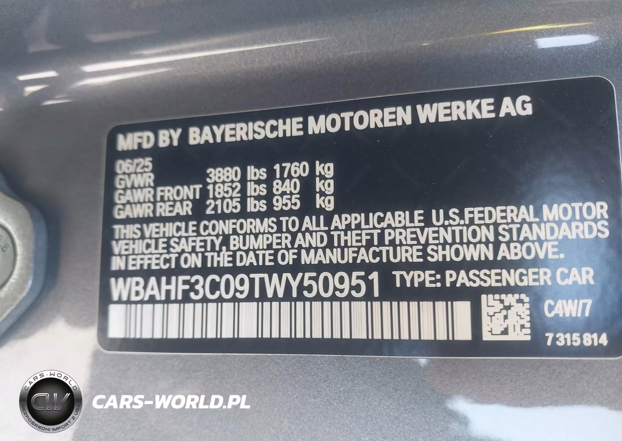 2026 BMW Z4 Sdrive30I VIN:WBAHF3C09TWY50951 - 9