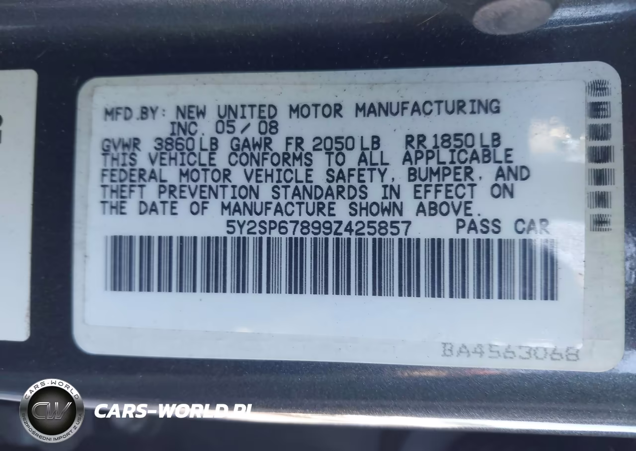 2009 Pontiac Vibe VIN:5Y2SP67899Z425857 - 9
