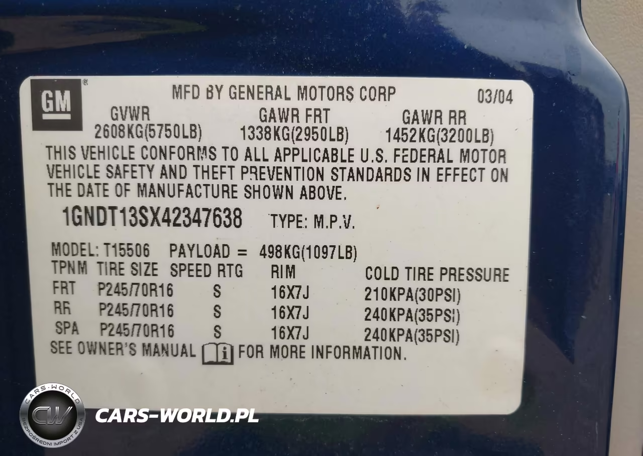 2004 Chevrolet Trailblazer Ls VIN:1GNDT13SX42347638 - 9