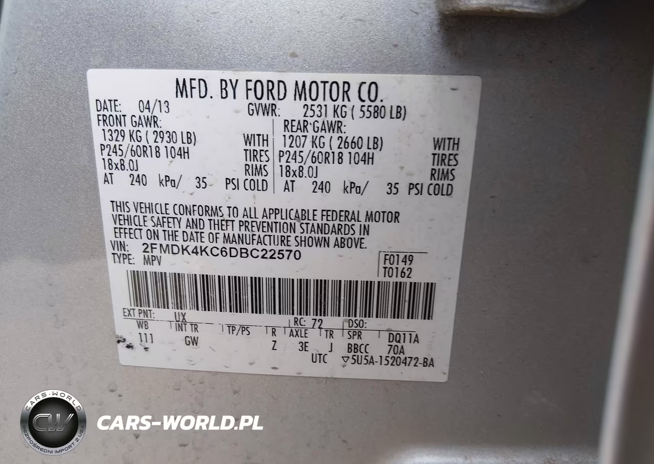 2013 Ford Edge Limited VIN:2FMDK4KC6DBC22570 - 9