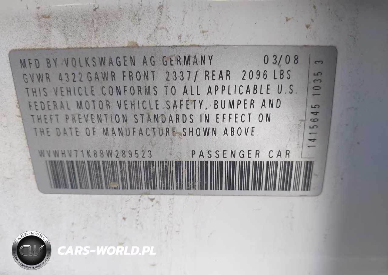 2008 Volkswagen Gti 4-Door VIN:WVWHV71K88W289523 - 9