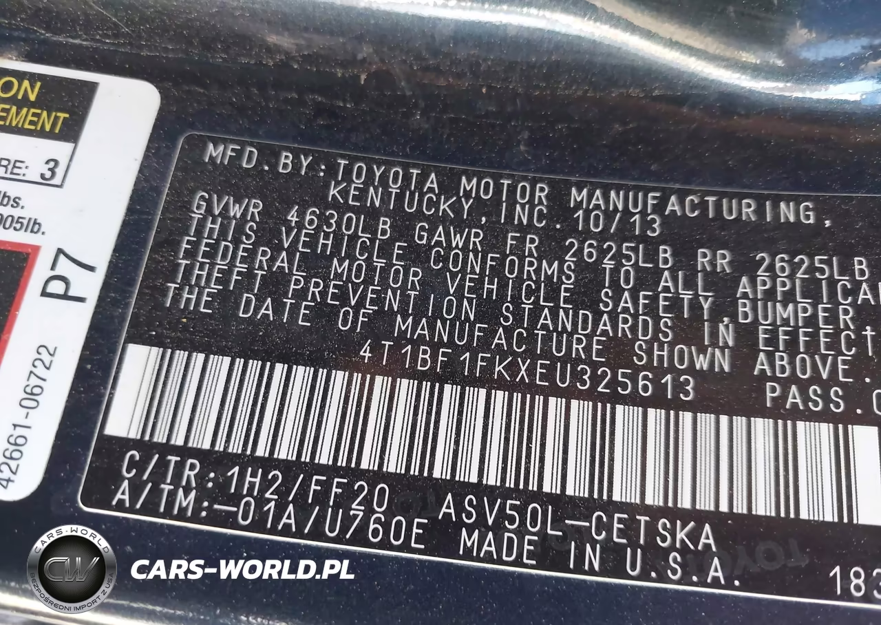 2014 Toyota Camry Se VIN:4T1BF1FKXEU325613 - 9