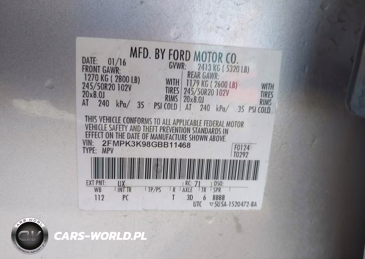 2016 Ford Edge Titanium VIN:2FMPK3K98GBB11468 - 9