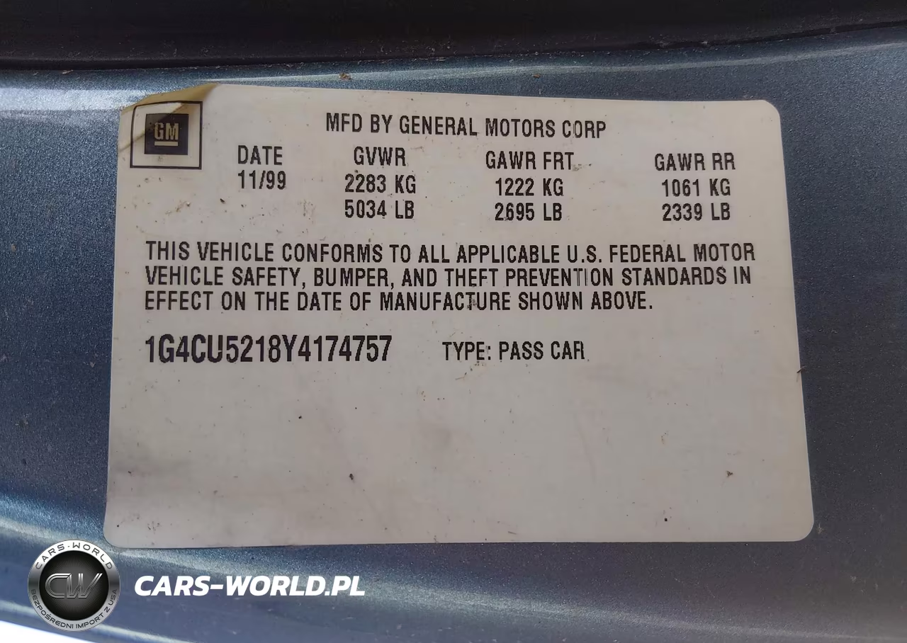 2000 Buick Park Avenue Ultra VIN:1G4CU5218Y4174757 - 9
