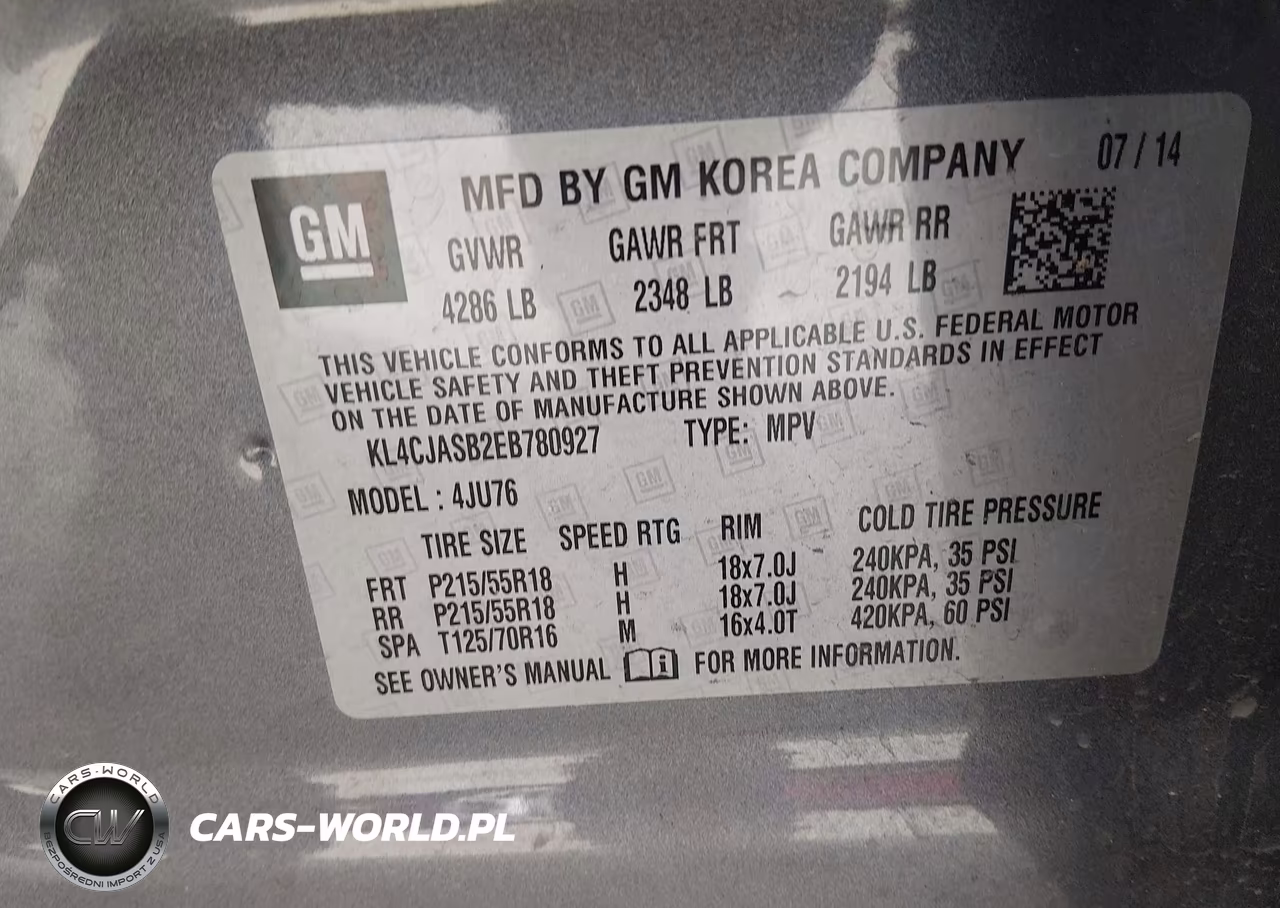 2014 Buick Encore VIN:KL4CJASB2EB780927 - 9