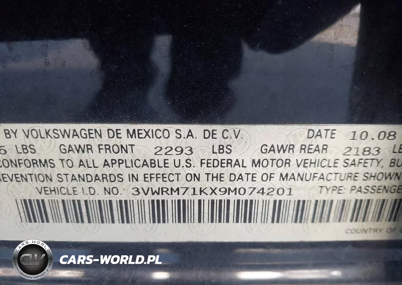 2009 Volkswagen Jetta Se VIN:3VWRM71KX9M074201 - 9
