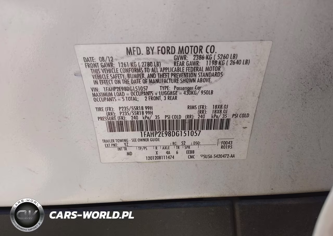 2013 Ford Taurus Sel VIN:1FAHP2E98DG151057 - 9