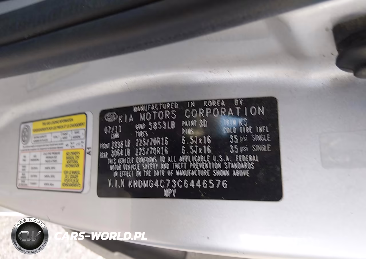 2012 Kia Sedona Lx VIN:KNDMG4C73C6446576 - 9