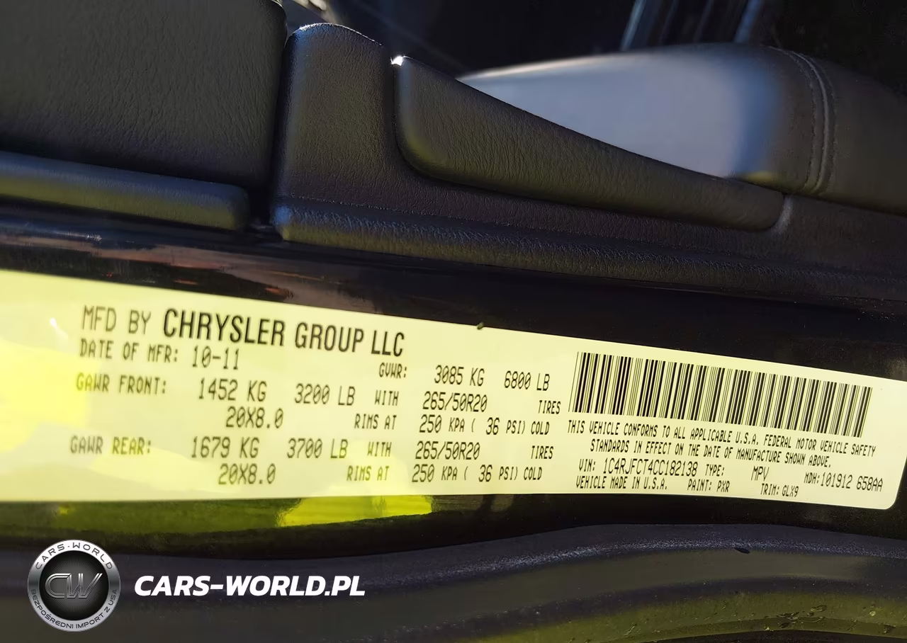 2012 Jeep Grand Cherokee Overland VIN:1C4RJFCT4CC182138 - 9