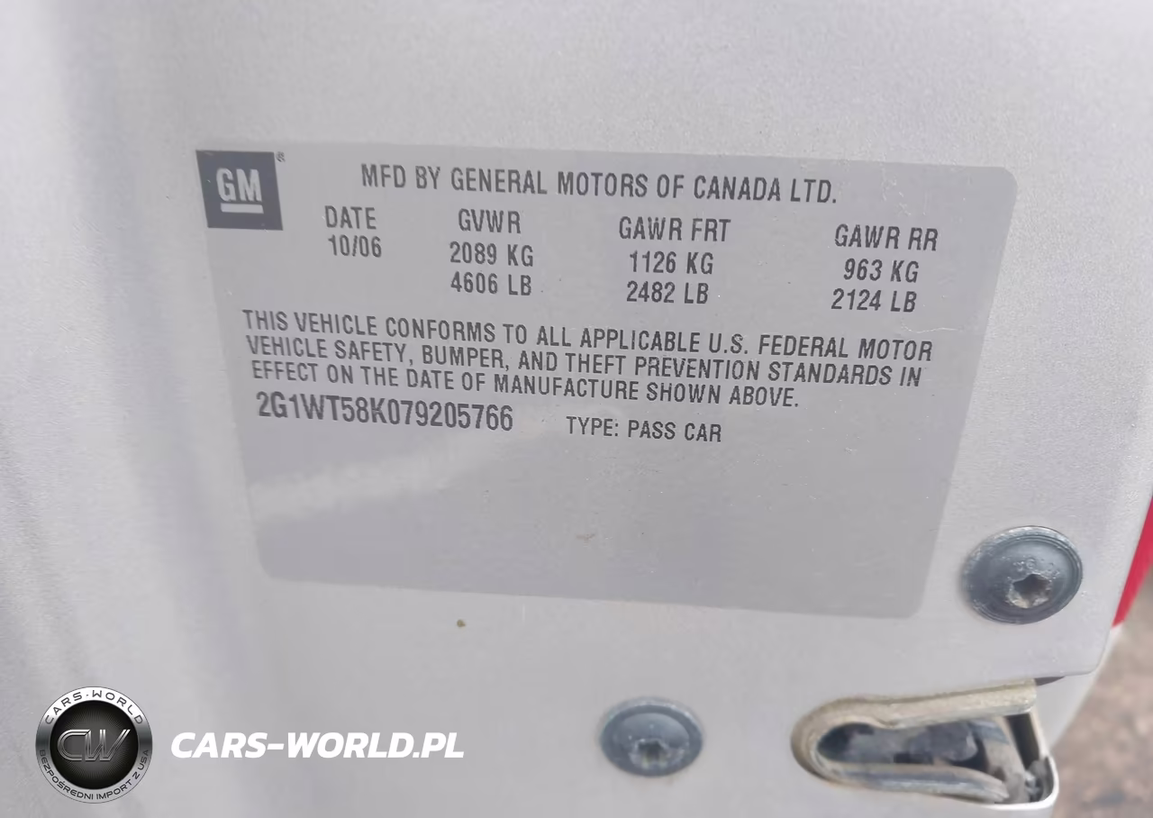 2007 Chevrolet Impala Lt VIN:2G1WT58K079205766 - 9