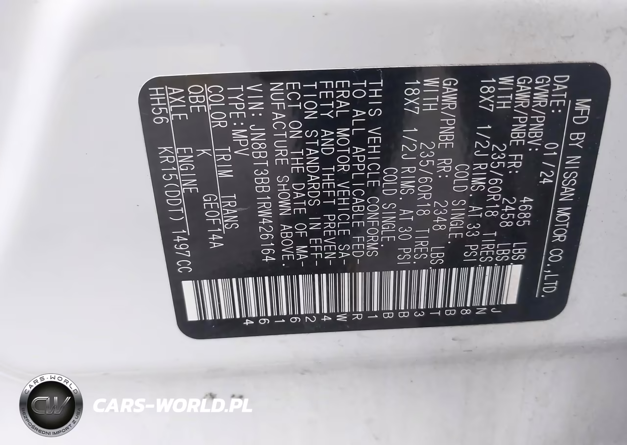 2024 Nissan Rogue Sv Intelligent Awd VIN:JN8BT3BB1RW426164 - 9
