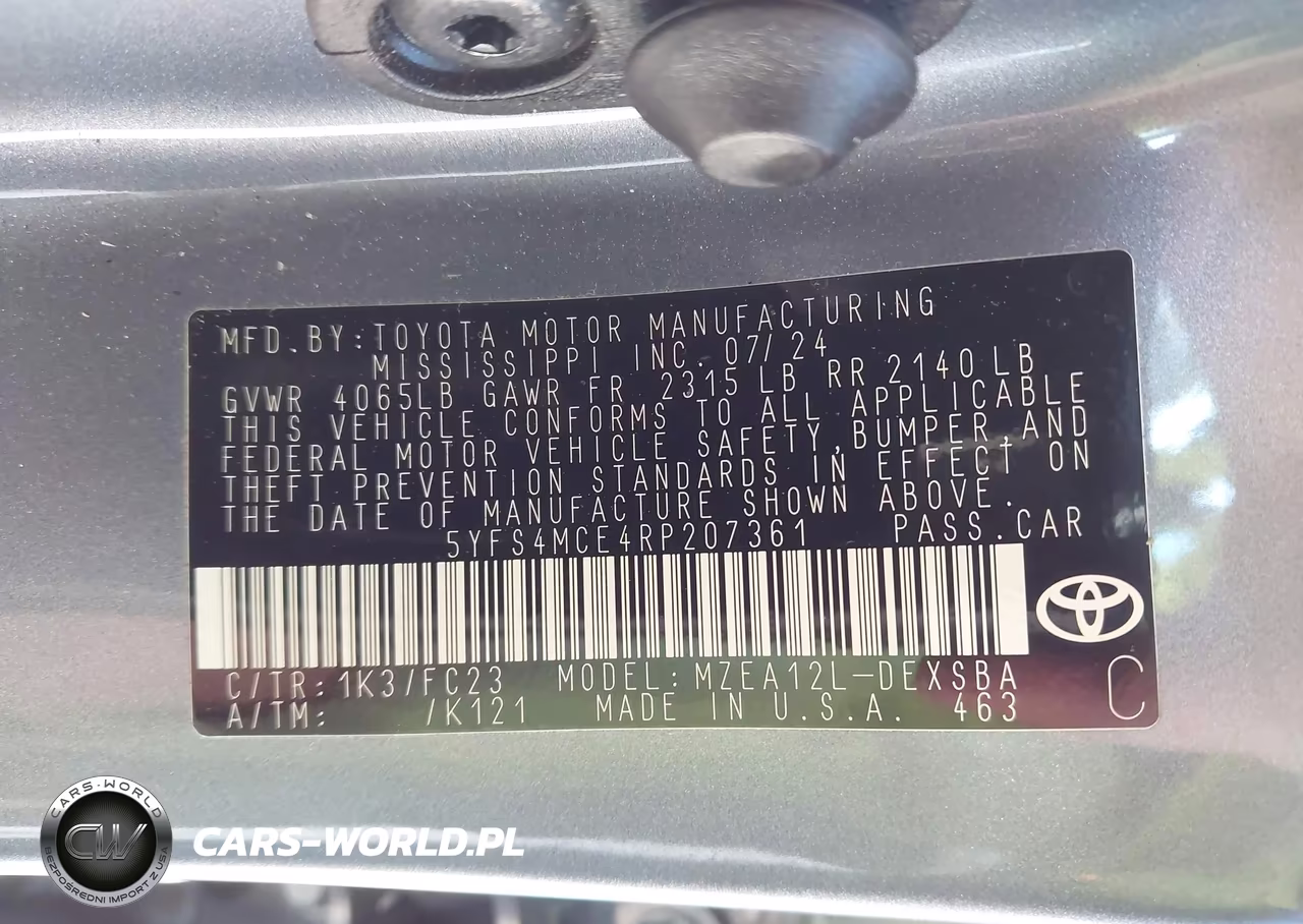 2024 Toyota Corolla Se VIN:5YFS4MCE4RP207361 - 9