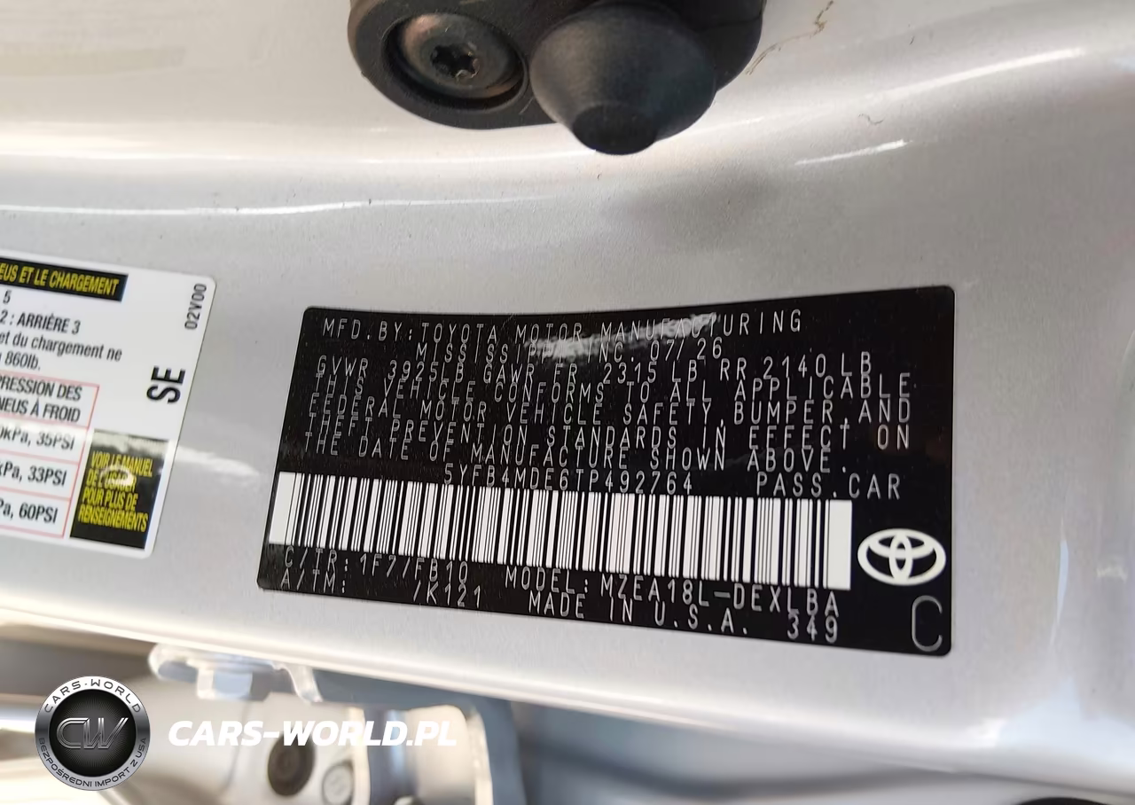 2026 Toyota Corolla Le VIN:5YFB4MDE6TP492764 - 9