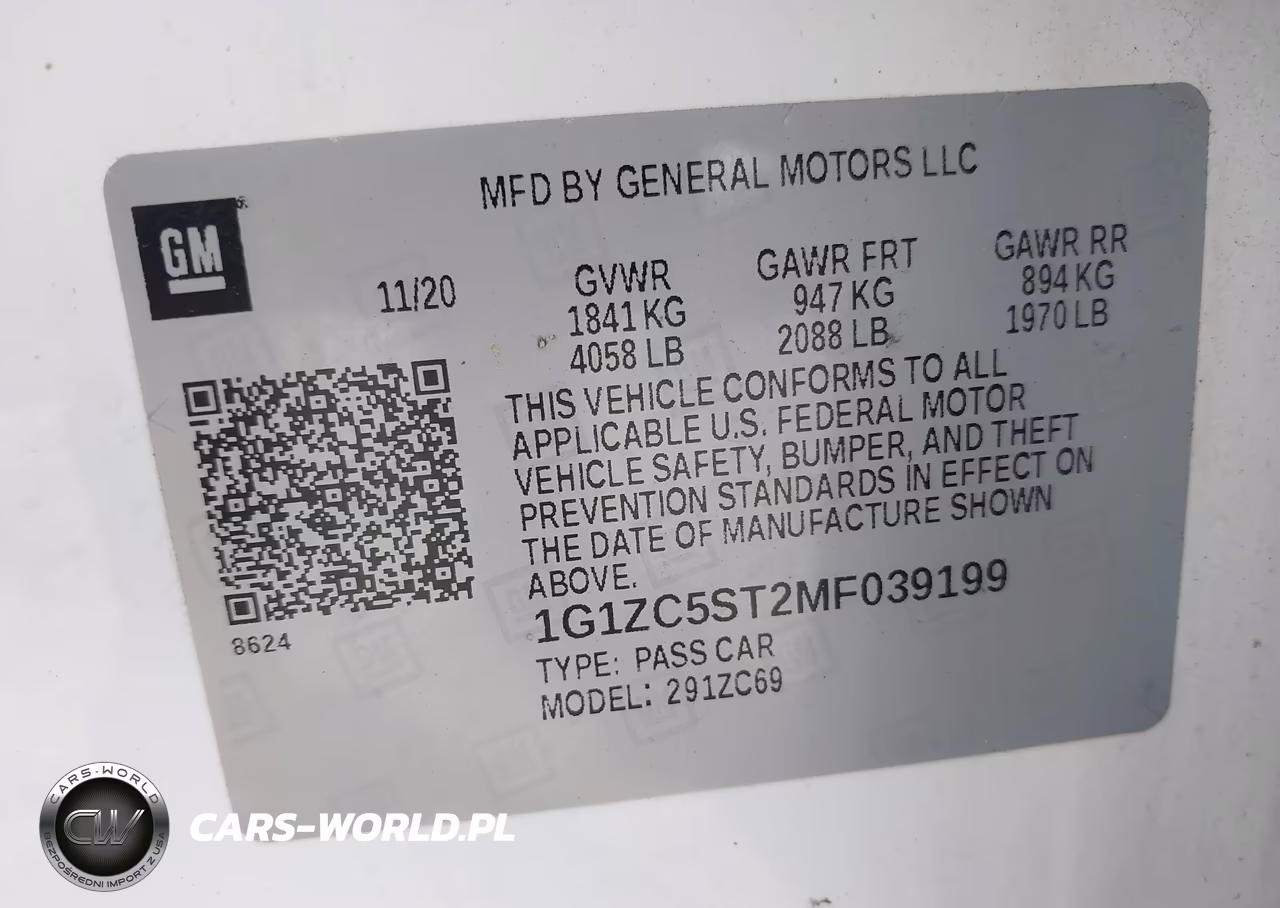 2021 Chevrolet Malibu Fwd 1Fl VIN:1G1ZC5ST2MF039199 - 9