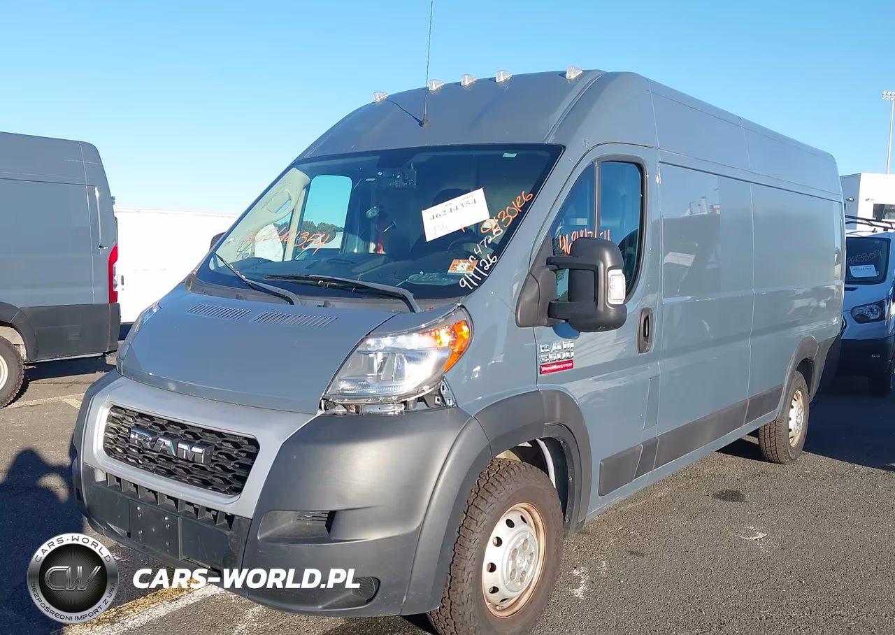 2020 Ram Promaster 3500 Cargo Van High Roof 159 Wb Ext VIN:3C6URVJG0LE124725 - 2