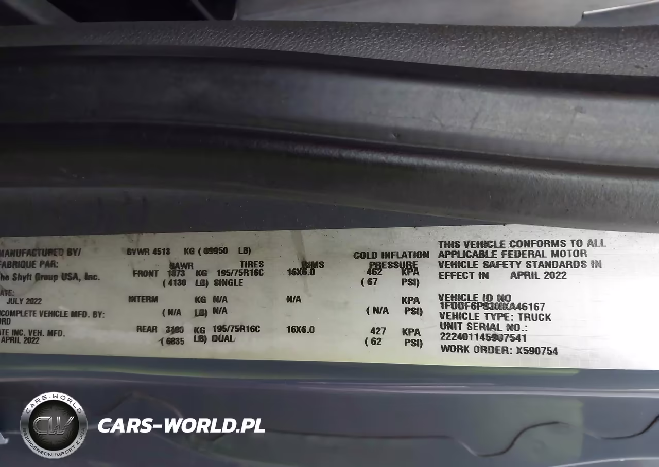 2022 Ford Transit-350 Cutaway VIN:1FDDF6P83NKA46167 - 8