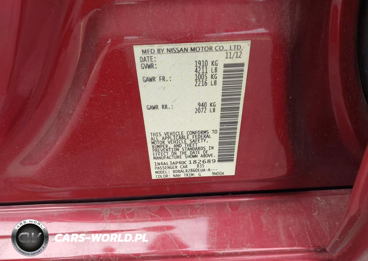 2013 Nissan Altima 2.5 S VIN:1N4AL3AP4DC182689 - 9