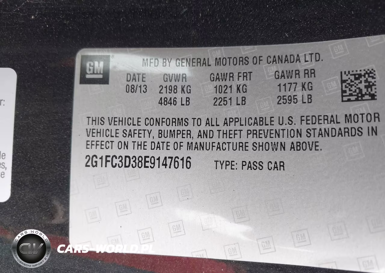 2014 Chevrolet Camaro 2Lt VIN:2G1FC3D38E9147616 - 9