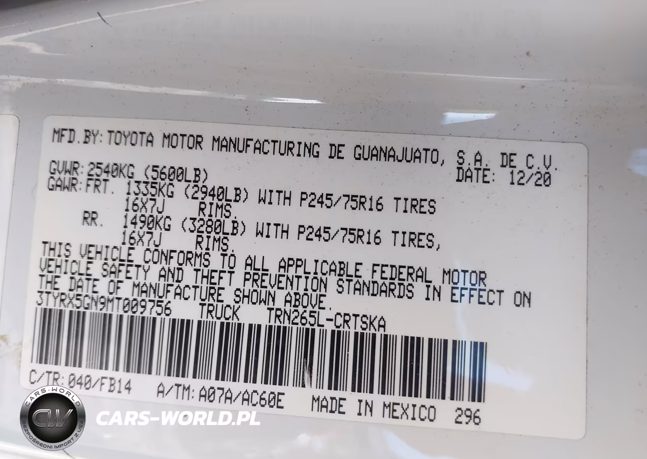 2021 Toyota Tacoma Sr VIN:3TYRX5GN9MT009756 - 9