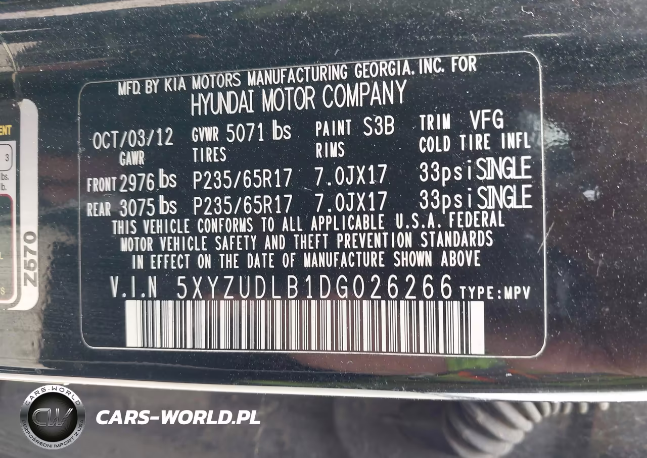 2013 Hyundai Santa Fe Sport VIN:5XYZUDLB1DG026266 - 9