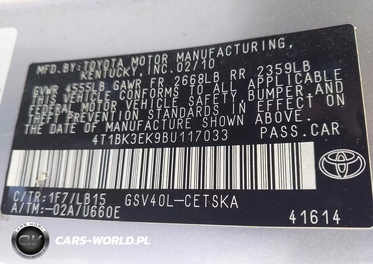 2011 Toyota Camry Se V6 VIN:4T1BK3EK9BU117033 - 9