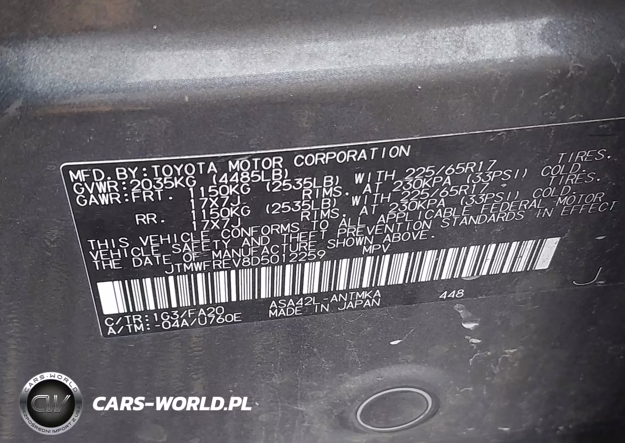 2013 Toyota Rav4 Xle VIN:JTMWFREV8D5012259 - 9