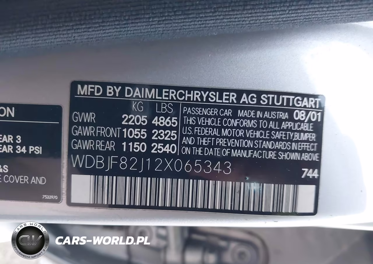 2002 Mercedes-Benz E 320 4M-4M Special Edition VIN:WDBJF82J12X065343 - 9