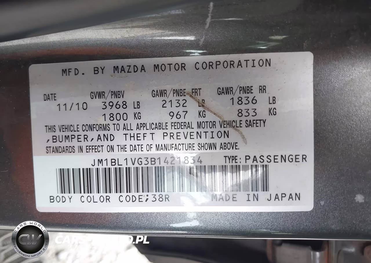 2011 Mazda Mazda3 I Touring VIN:JM1BL1VG3B1421834 - 9