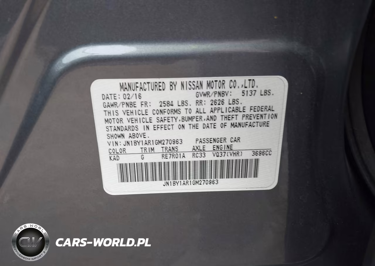 2016 Infiniti Q70 3.7X VIN:JN1BY1AR1GM270963 - 9