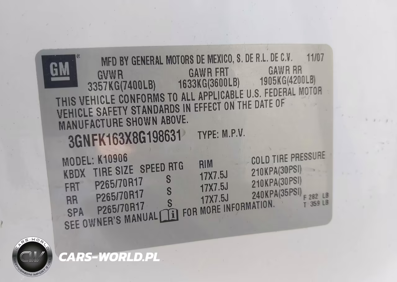 2008 Chevrolet Suburban 1500 Lt VIN:3GNFK163X8G198631 - 9