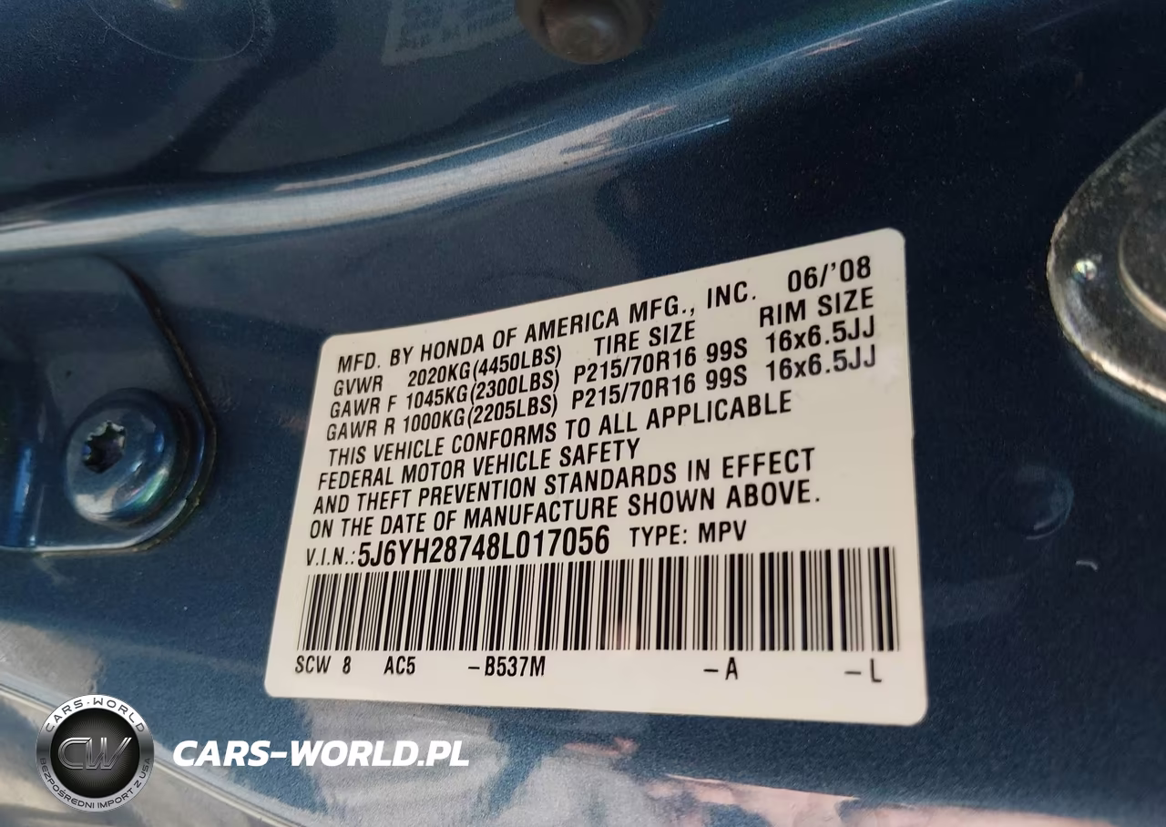 2008 Honda Element Ex VIN:5J6YH28748L017056 - 9