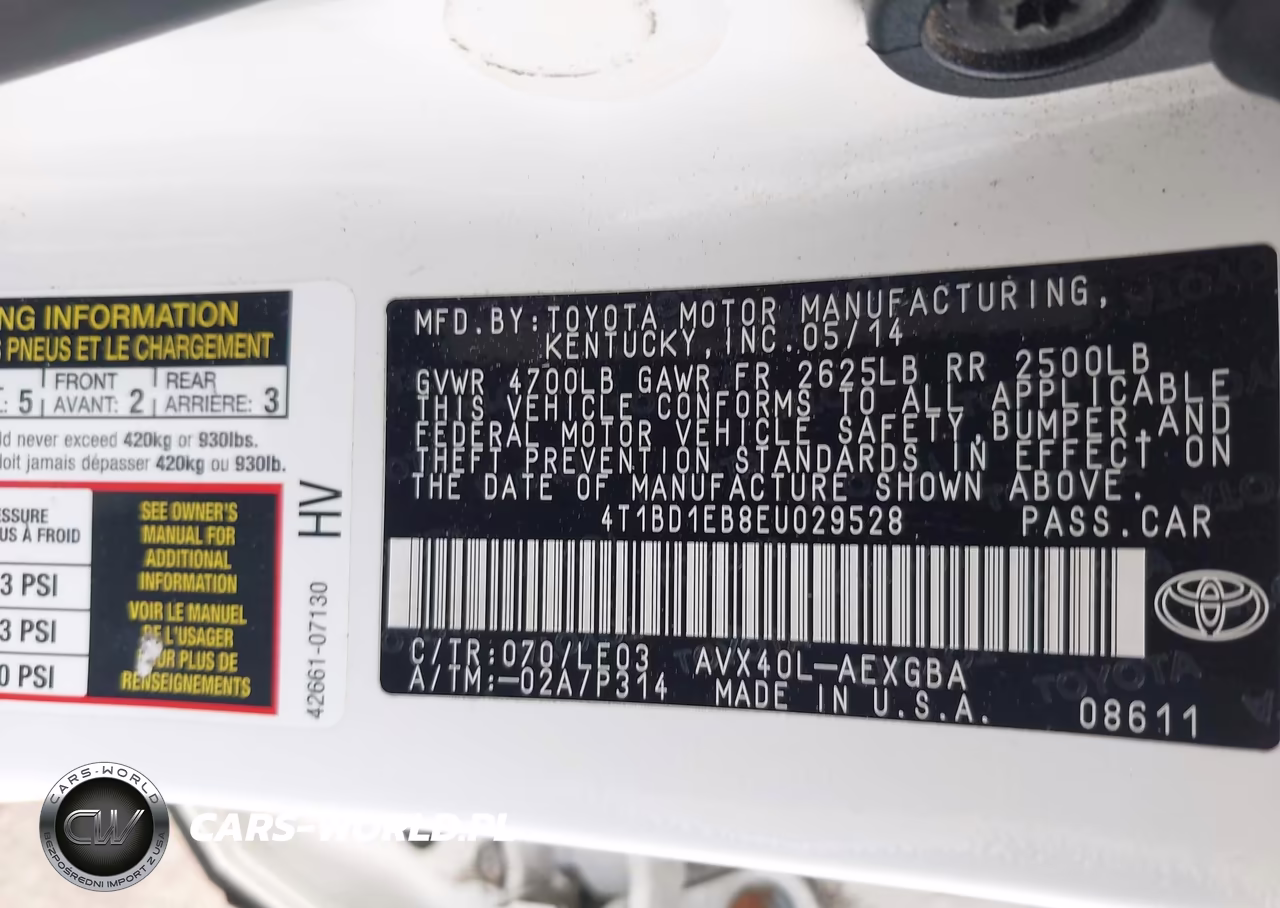 2014 Toyota Avalon Hybrid Xle Touring VIN:4T1BD1EB8EU029528 - 9