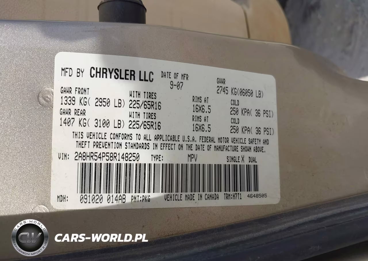 2008 Chrysler Town & Country Touring VIN:2A8HR54P58R148250 - 9