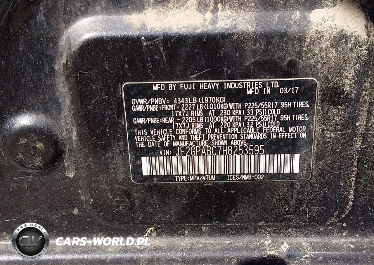 2017 Subaru Crosstrek 2.0I Premium VIN:JF2GPABC7H8253595 - 9
