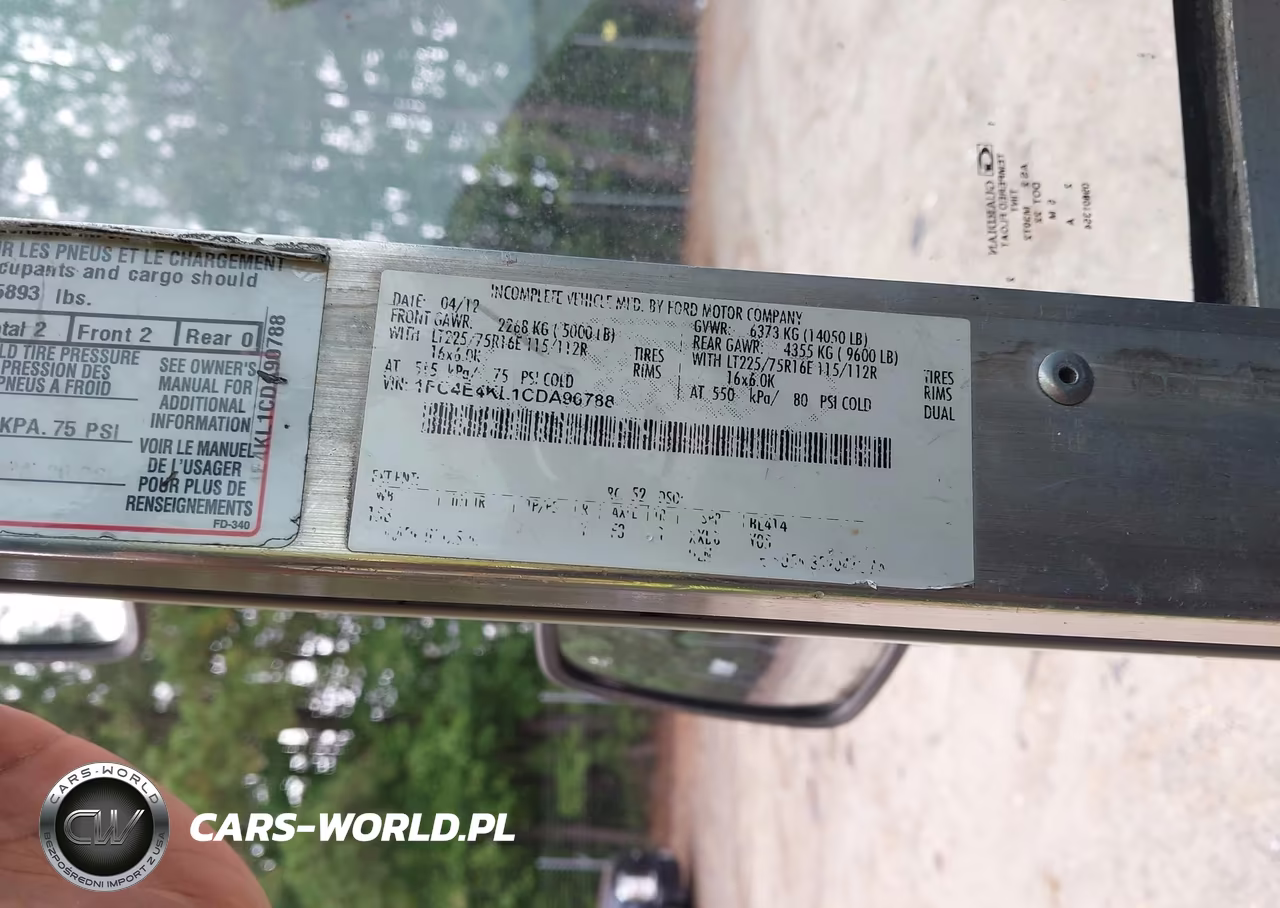 2012 Ford E-450 Stripped VIN:1FC4E4KL1CDA90788 - 9