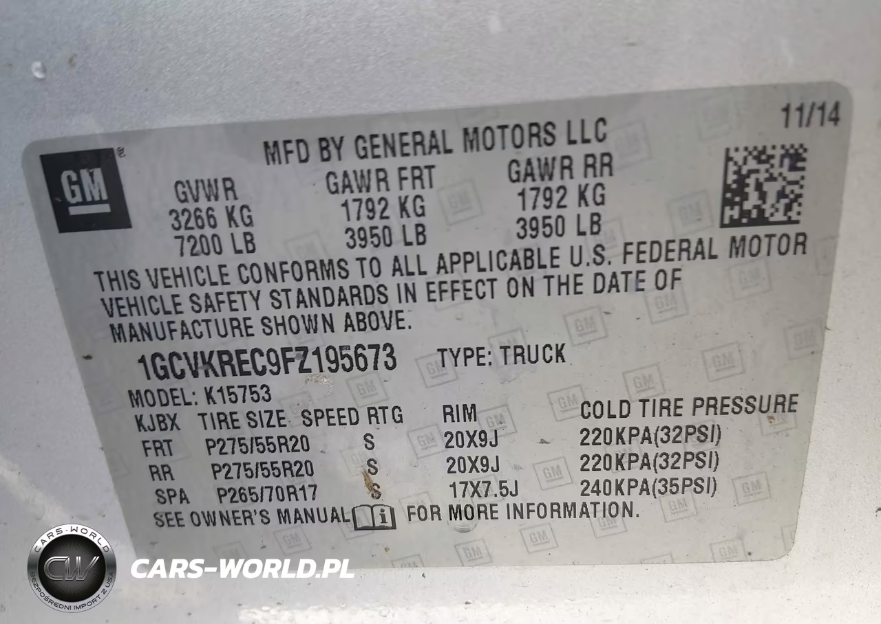 2015 Chevrolet Silverado 1500 Lt VIN:1GCVKREC9FZ195673 - 9