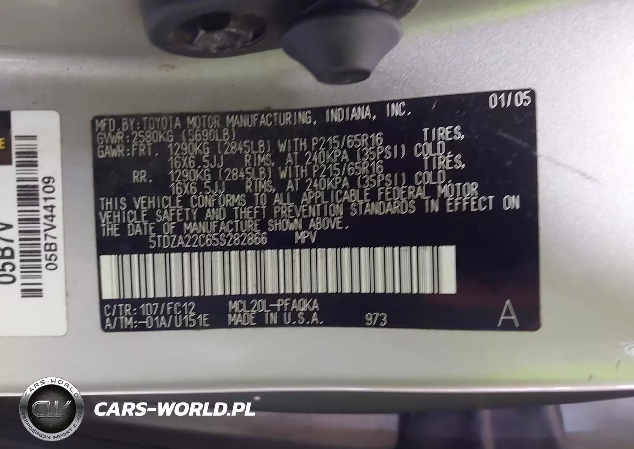 2005 Toyota Sienna Xle VIN:5TDZA22C65S282866 - 9