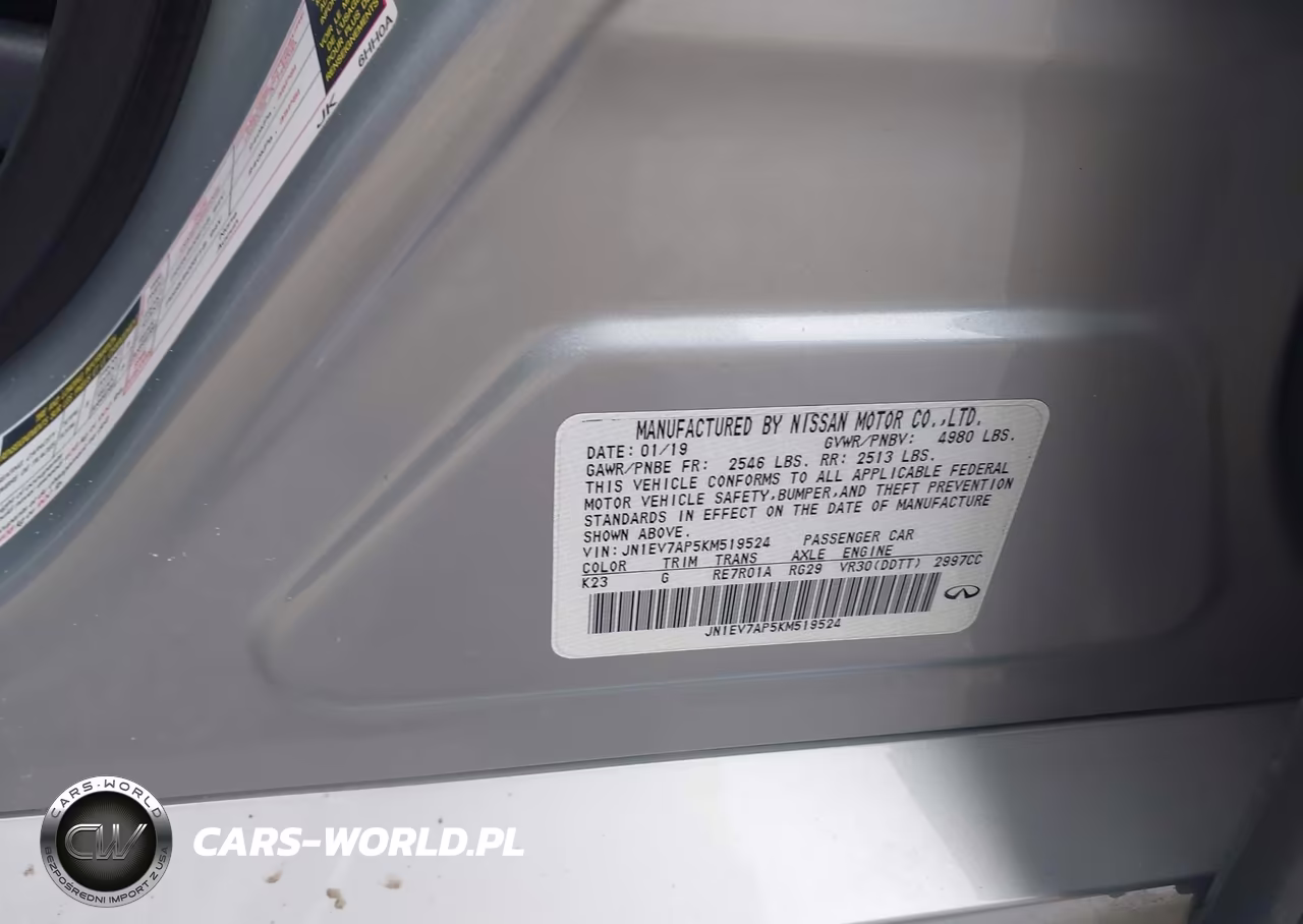 2019 Infiniti Q50 3.0T Luxe VIN:JN1EV7AP5KM519524 - 9