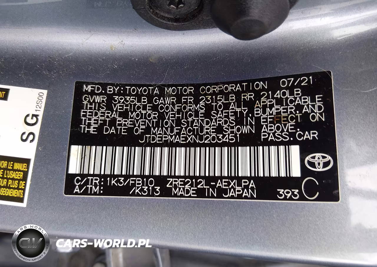 2022 Toyota Corolla Le VIN:JTDEPMAEXNJ203451 - 9