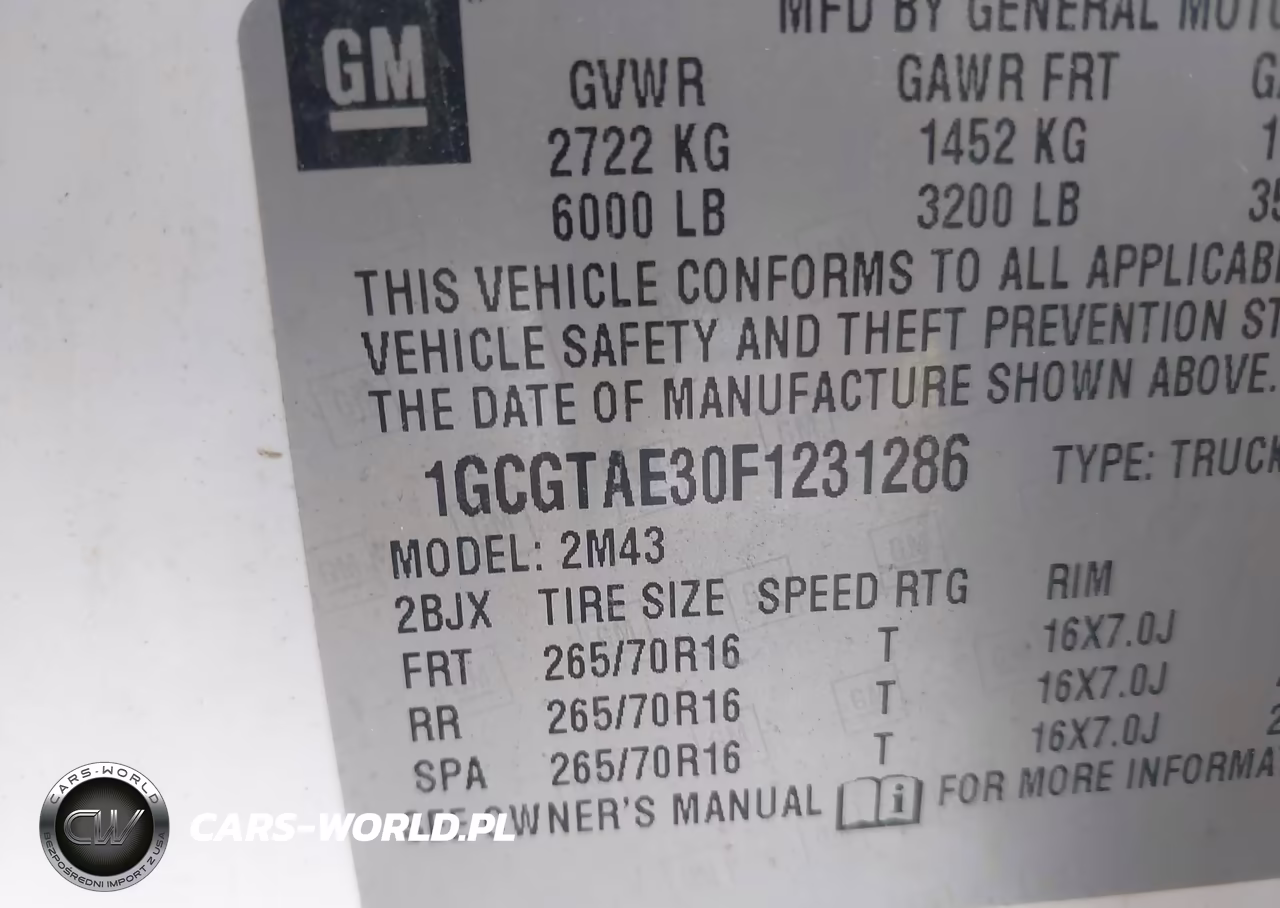 2015 Chevrolet Colorado Wt VIN:1GCGTAE30F1231286 - 9