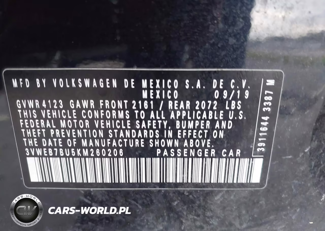 2019 Volkswagen Jetta 1.4T Sel VIN:3VWEB7BU5KM260206 - 9