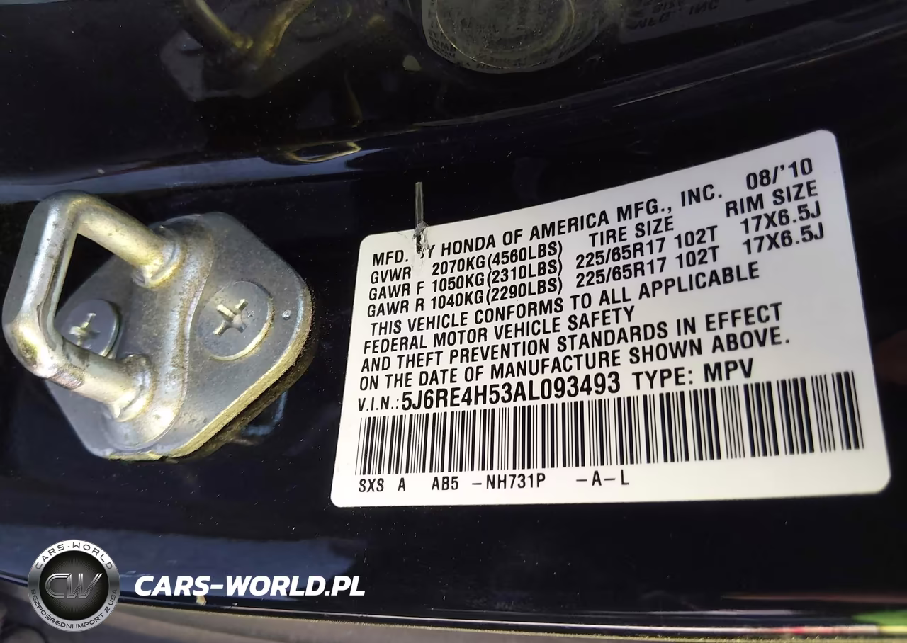 2010 Honda Cr-V VIN:5J6RE4H53AL093493 - 9