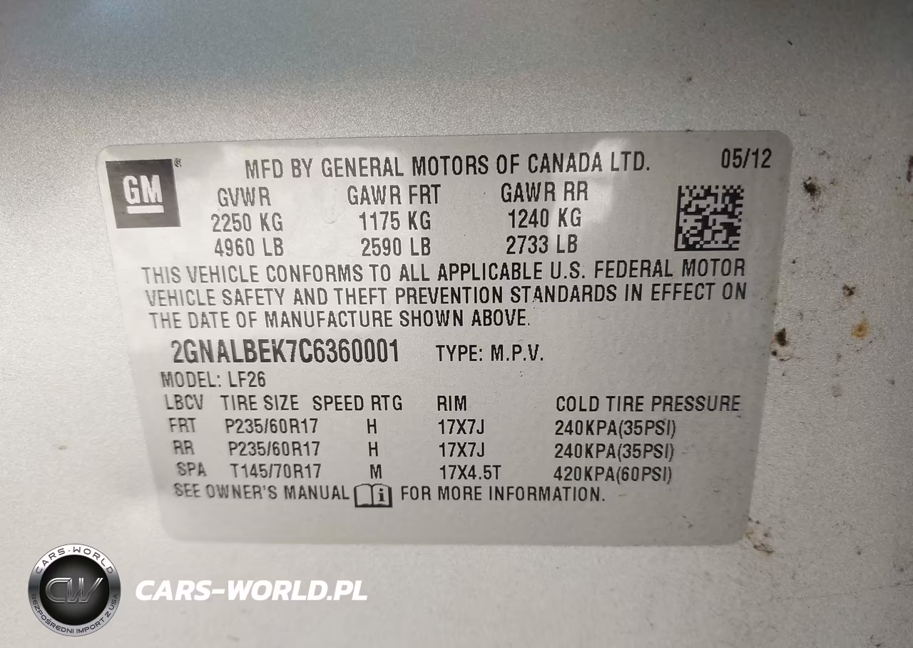 2012 Chevrolet Equinox Ls VIN:2GNALBEK7C6360001 - 9