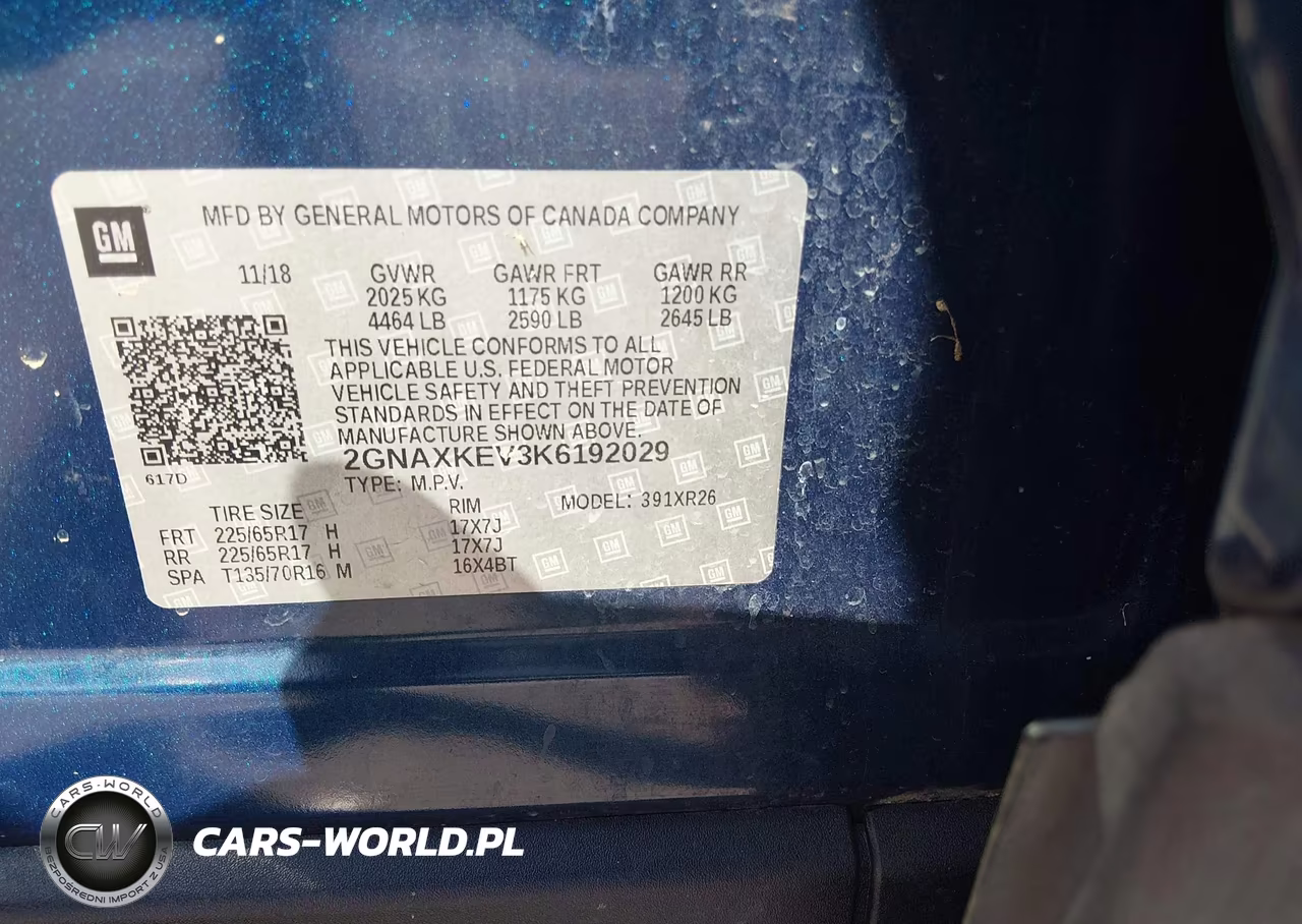 2019 Chevrolet Equinox Lt VIN:2GNAXKEV3K6192029 - 9